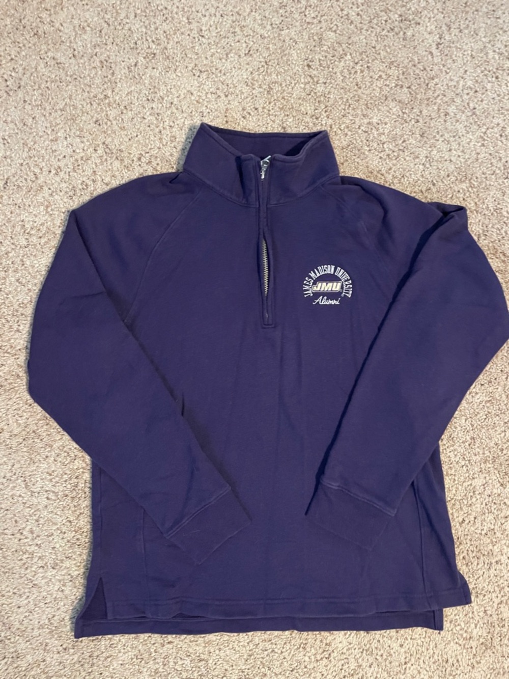JMU - Relaxed Fit Purple Pullover - Sporty Quarter-Zip - Picture 4 of 4